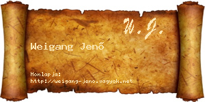 Weigang Jenő névjegykártya